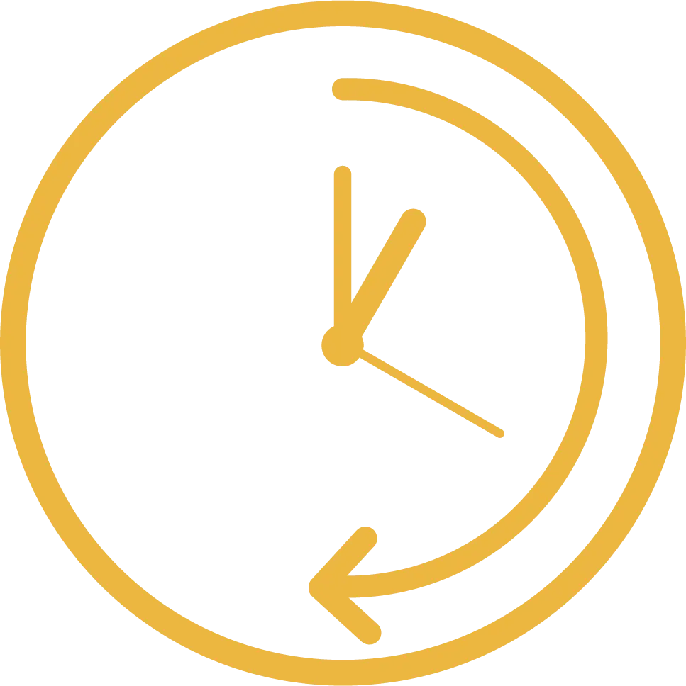 Clock hands showing time elapsed